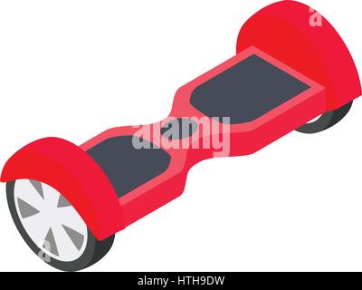 Dual wheel self balancing electric skateboard icon Stock Vector