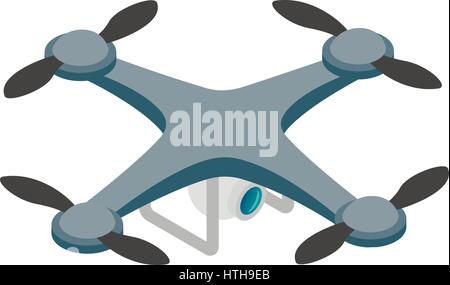 Quadrocopter icon, isometric 3d style  Stock Vector