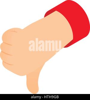 Thumb down icon, isometric 3d style Stock Vector