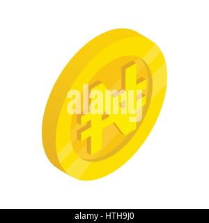 Gold coin with nairas sign icon Stock Vector