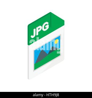 JPG file icon, isometric 3d style Stock Vector