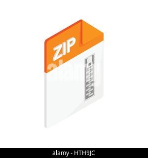 ZIP icon, isometric 3d style Stock Vector