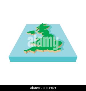 Map of United Kingdom icon, cartoon style Stock Vector