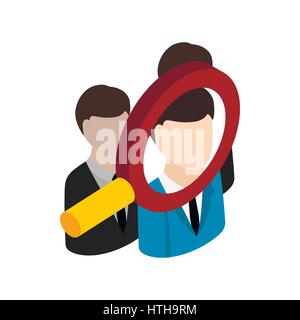 Human resources icon, isometric 3d style  Stock Vector