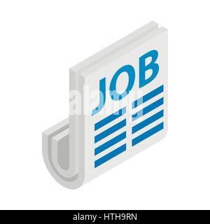 Newspaper with the headline Job icon Stock Vector