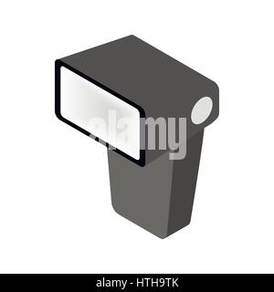 Lighting flash in front for camera icon Stock Vector