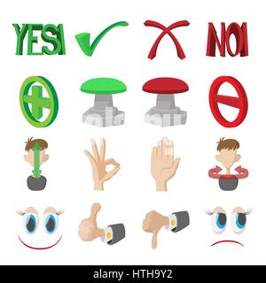 Check mark Yes and No icons set Stock Vector