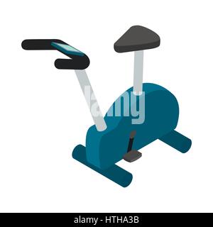 Exercise bike  icon, isometric 3d style Stock Vector