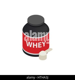 Sports nutrition icon, isometric 3d style Stock Vector