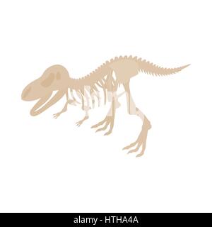 Dinosaur skeleton icon, isometric 3d style Stock Vector