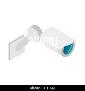 Surveillance camera icon, isometric 3d style  Stock Vector