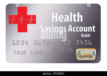 Health Savings Account debit card Stock Photo