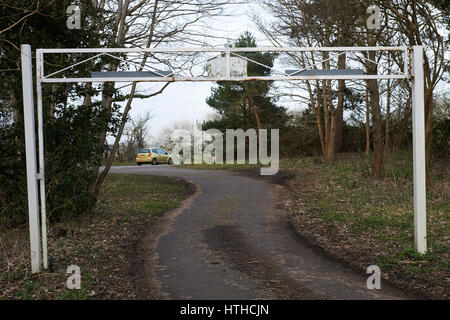 Car park height restriction barrier Stock Photo