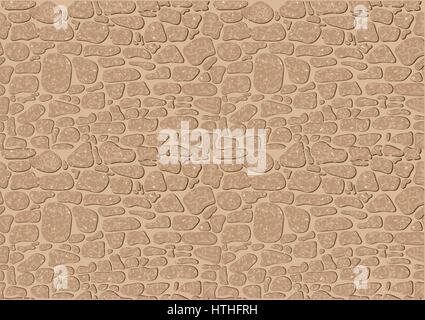 biege stone background. seamless abstract stones texture Stock Vector