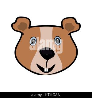 Guinea pig funny cute head pets Stock Vector