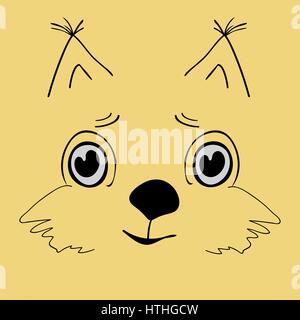 Squirrel cute head cartoon Stock Vector