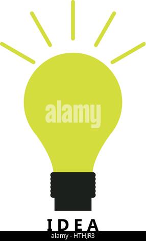 idea light bulb icon illustrated on a white background in vector Stock Vector