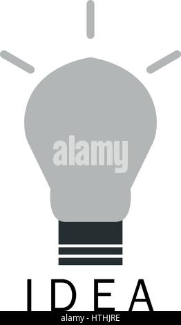 idea light bulb icon illustrated on a white background in vector Stock Vector