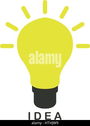 idea light bulb icon illustrated on a white background in vector Stock Vector