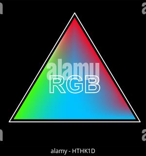 Triangle color system of the RGB background. Stock Vector