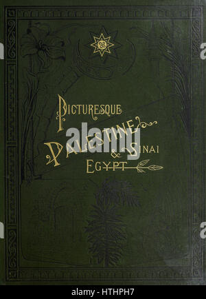 The cover of Palestine, Division I, published by D. Appleton & Co in 1881. Stock Photo