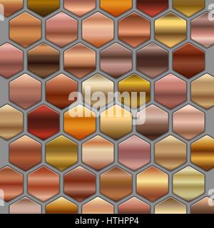 Bronze gold gradients. Collection of beige gradient illustrations for backgrounds, cover, frame, ribbon, banner, coin, label, flyer card poster Stock Vector