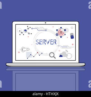 Computer Network Server System Stock Photo