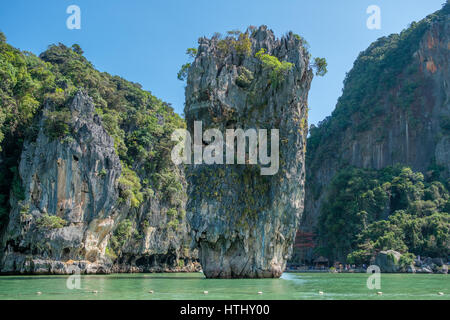 Phang Nga Bay is one of Thailands most iconic tourist destinations. Stock Photo
