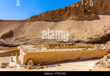 Ruins of the Mortuary temple of Nebhepetre Mentuhotep - Egypt Stock Photo