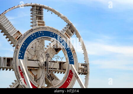 COQUELLES, PAS-DE-CALAIS, FRANCE, MAY 07 2016: Channel Tunnel Drill Mechanism Stock Photo