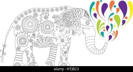 Black and white illustration for coloring book Stock Vector