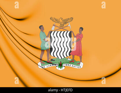 President of Zambia 3D Standard. 3D Illustration. Stock Photo