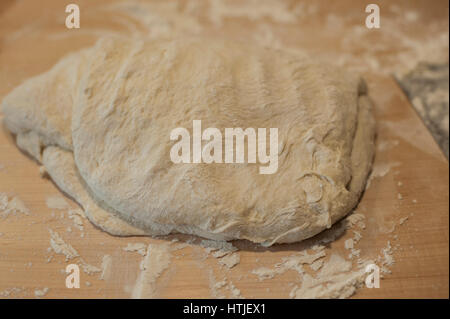 Kneaded Focaccia Dough Ready For Its First Rise Stock Photo