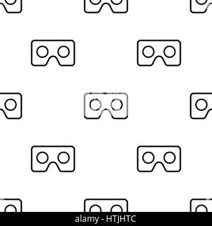 Seamless Pattern With VR Logos Stock Photo