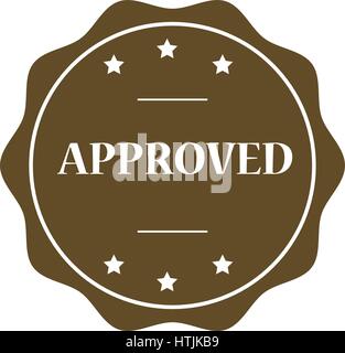 Approved stamp illustration Stock Vector