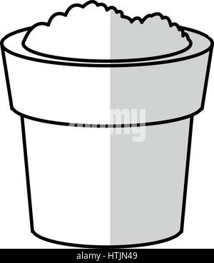 soil in pot icon image  Stock Vector