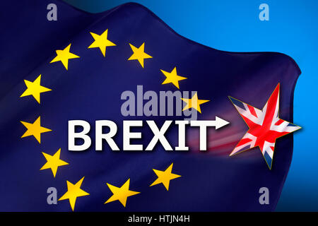 BREXIT - British withdrawal from the European Union. Stock Photo