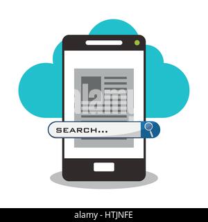 smartphone and documents related icons Stock Vector
