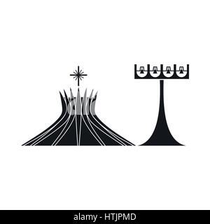 Metropolitan Cathedral in Brasil icon Stock Vector