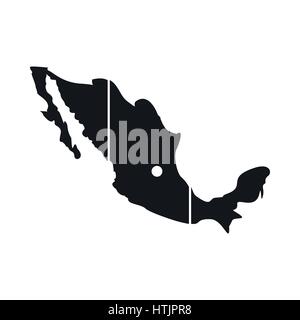 Map of Mexico icon, simple style Stock Vector