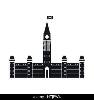 Parliament Buildings, Ottawa icon, simple style Stock Vector