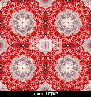 Ethnic floral seamless pattern. Abstract ornamental pattern Stock Vector