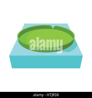 Huge floating lotus, icon in cartoon style Stock Vector