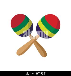 Maracas icon, cartoon style  Stock Vector