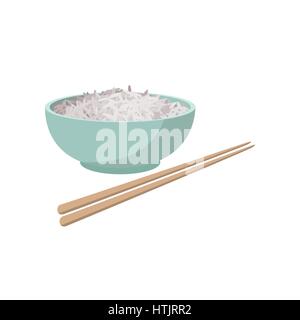 Cup of rice, cartoon style Stock Vector