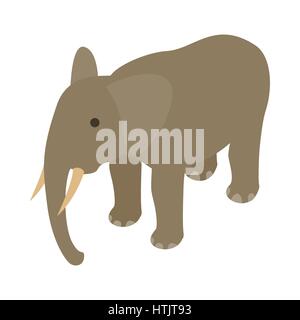 Elephant icon, isometric 3d style  Stock Vector