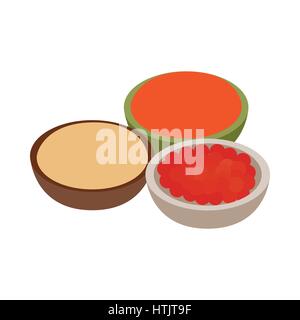 Indian spices icon, isometric 3d style Stock Vector
