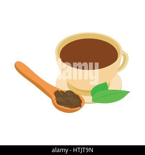 A cup of tea icon, isometric 3d style Stock Vector
