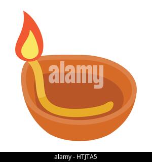Coconut oil lamp icon, isometric 3d style  Stock Vector