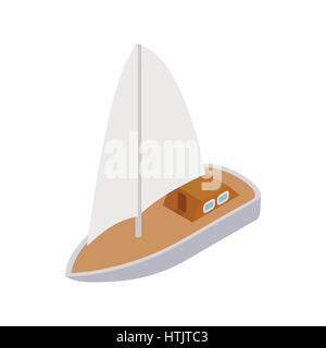 Yacht icon, isometric 3d style Stock Vector